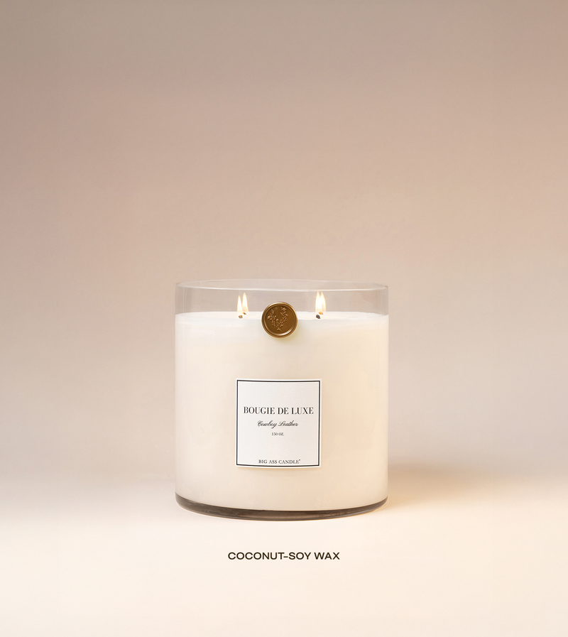 Baby Big Ass Candle - Cowboy Leather - 150 oz